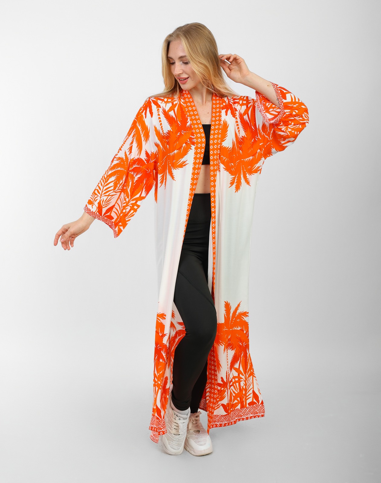 Palm Long kimono