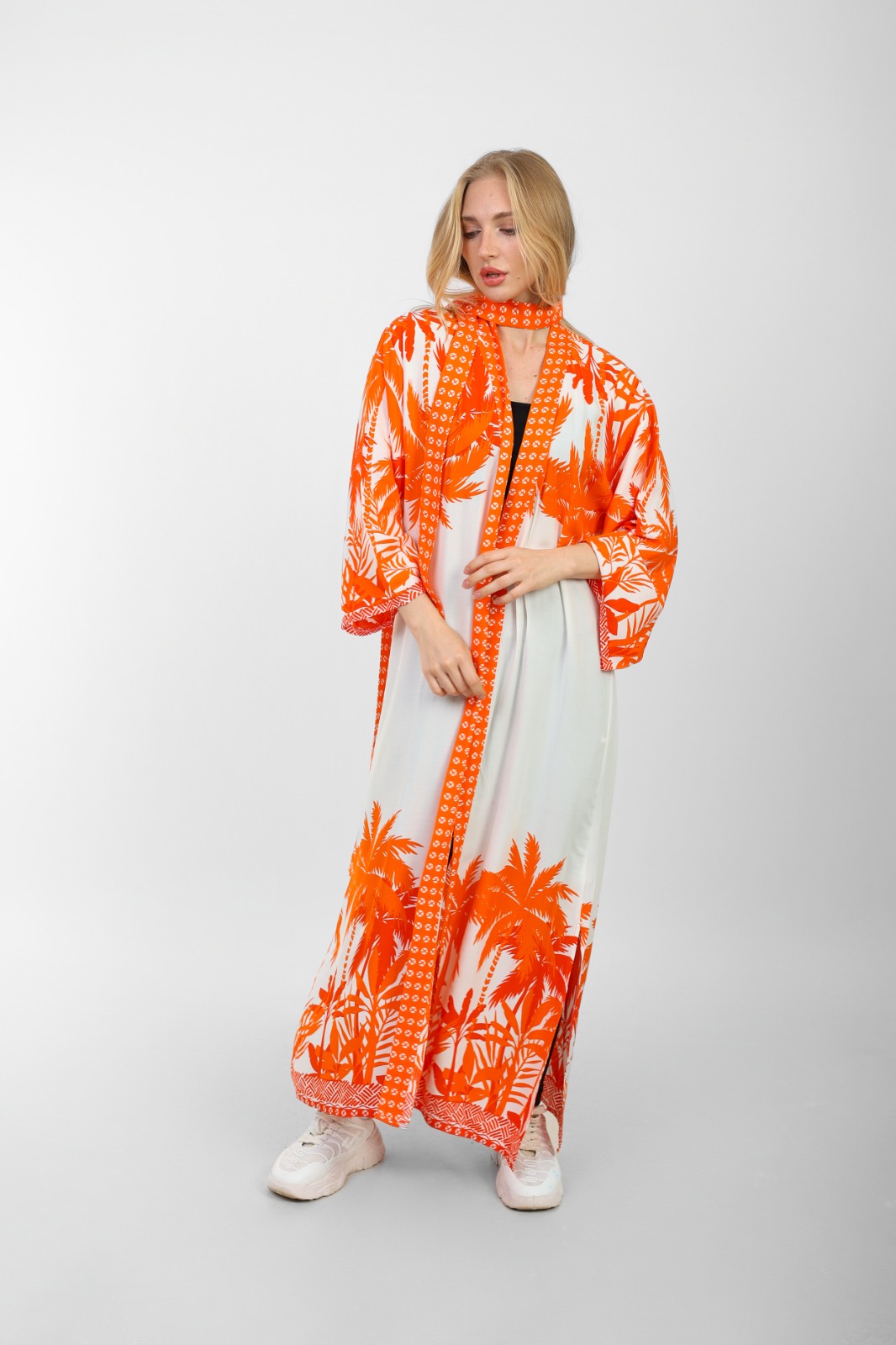 Palm Long kimono