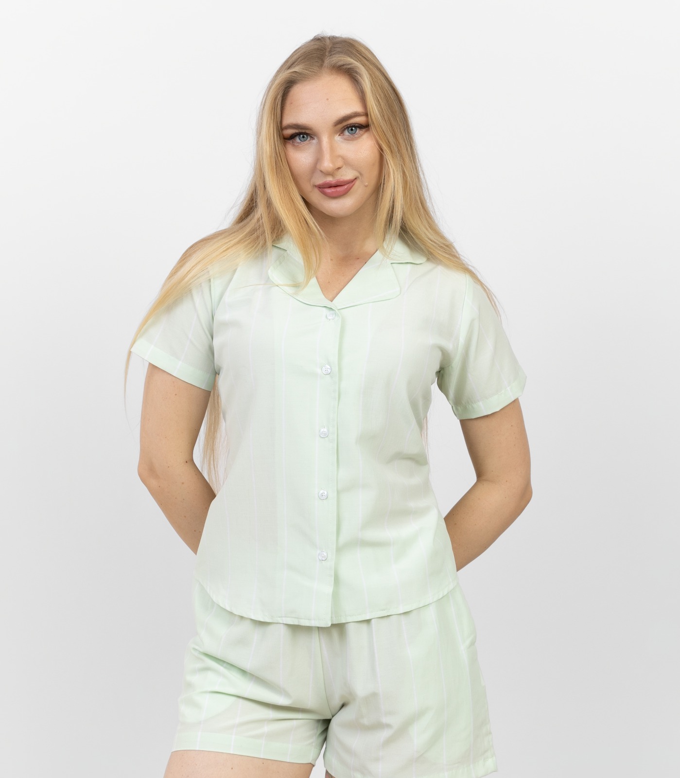 striped Mint green Pajama